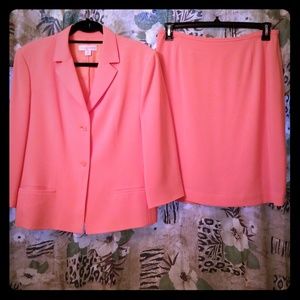 Two-Button Jacket & Knee Length Skirt